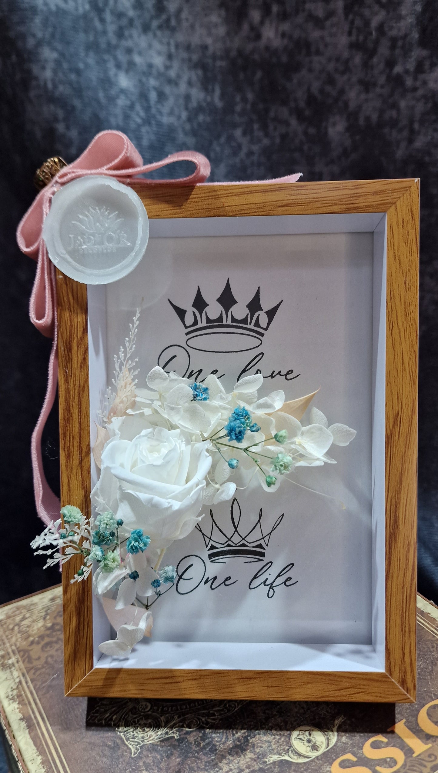 DETALLE YOU & ME 2 JADOR DECOFLOR. FLORES PRESERVADAS