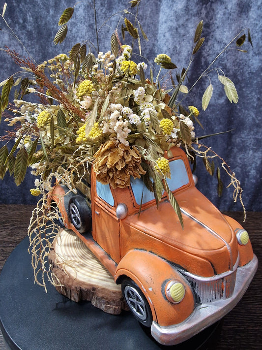 Centro ceramica con flor seca "Wild Car"