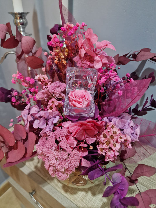 CENTRO PINK HONOR JADOR DECOFLOR. FLOR PRESERVADA