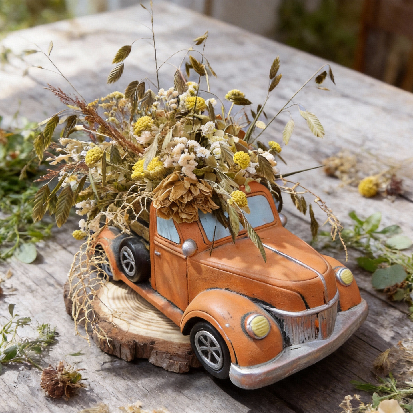 Centro cerámica con flor seca "Wild Car"